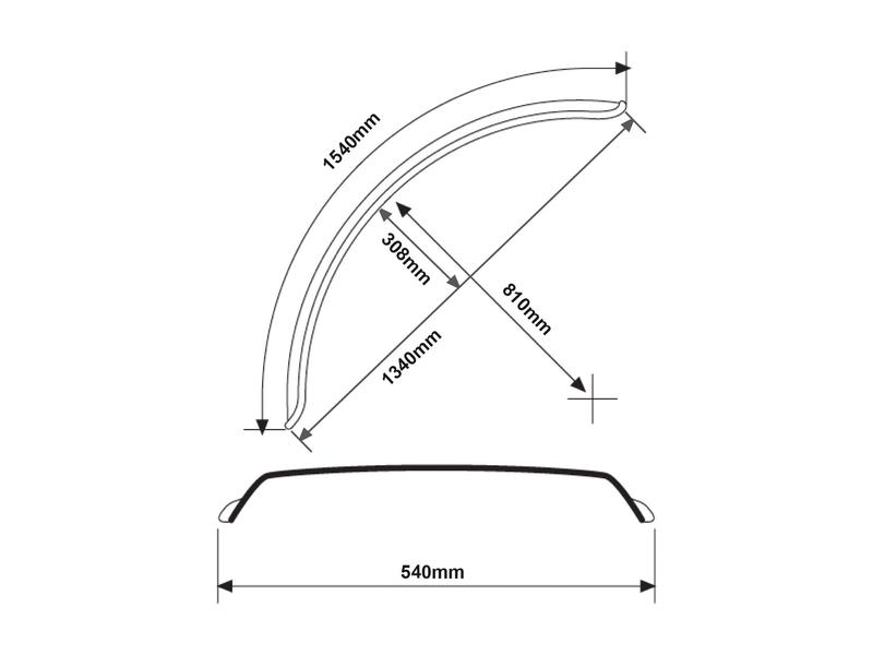 Guardabarros delantero 540 x 1540 - Imagen 2